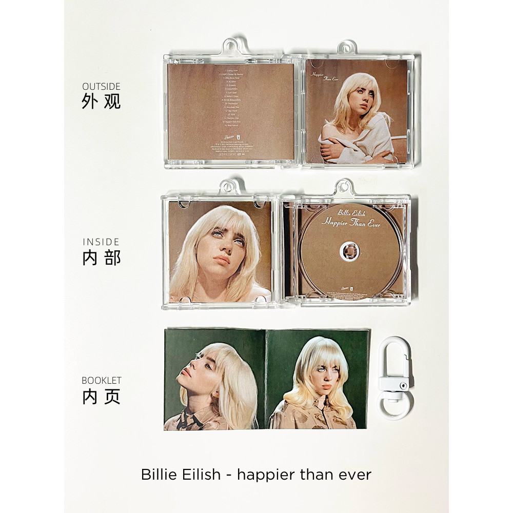 Billie Eilish アルバムとグッズまとめ売り Billie Eilish MINI CD Keychain Hit Me Hard and Soft Album NFC