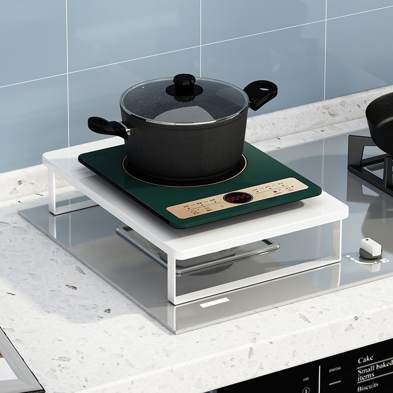 Kitchen Induction Cooker Shelf Storage Rack Stand Gas Stove Cover Plate ...