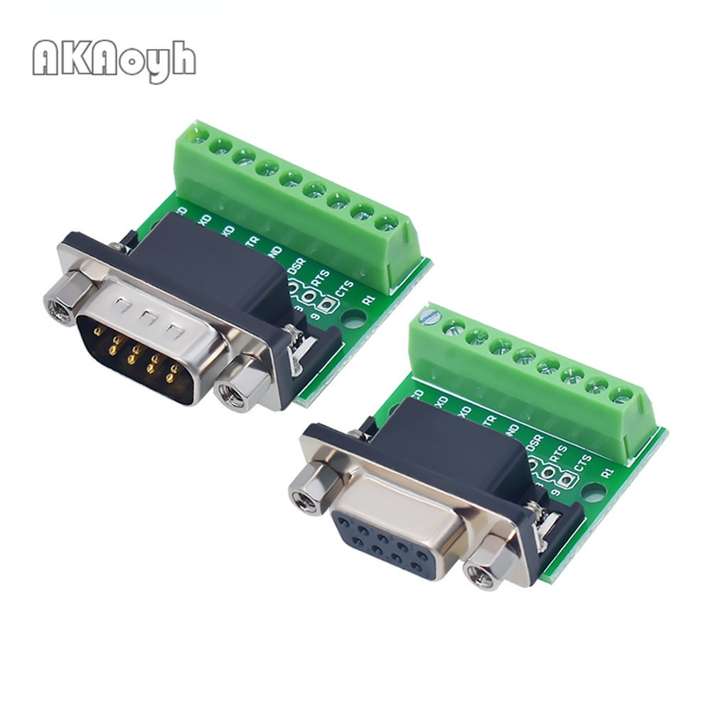 DB9 Male Female Adapter Signals Terminal Module RS232 RS485 Serial To ...