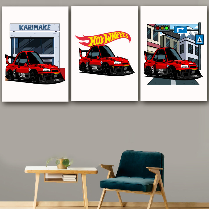 KARIMIKA Aesthetic Casual Car Wall Wooden Poster NISSAN SKYLINE R34 ...