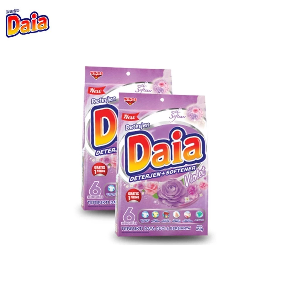 Daia Detergen Bubuk + Softener Violet Passion 800 g x2 - Gambar 4