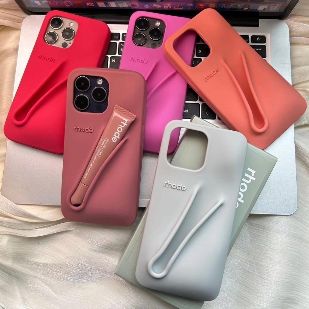 iPhoneアクセサリー rhode skin iPhone case 14 Pro Salty Tan Rhode Fall Lip Case for iPhone 14 ProMax - salty tan | Soft