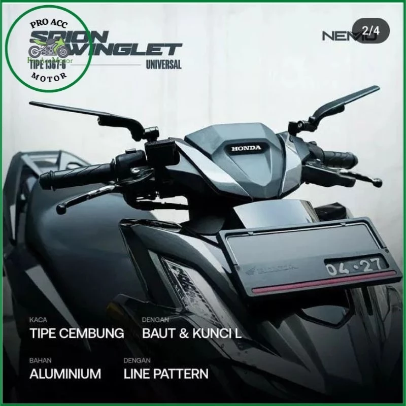 Spion Winglet stylo 160 VARIO 125 150 160 ADV PCX BEAT NMAX AEROX LEXI Universal - Gambar 3