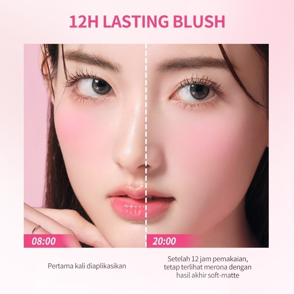 BNB barenbliss Moist Mochi Paste Powder Blush [12H Lasting Color] Cream Blush / Merah Jingga Official - Gambar 4