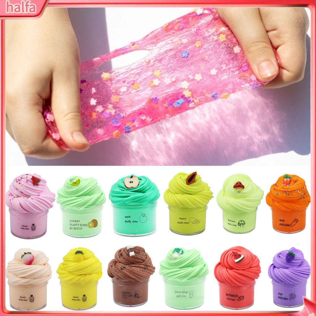 {halfa} 70ML Slime Toy Fluffy Anti-tear Stretchy Cloud Slime Butter ...