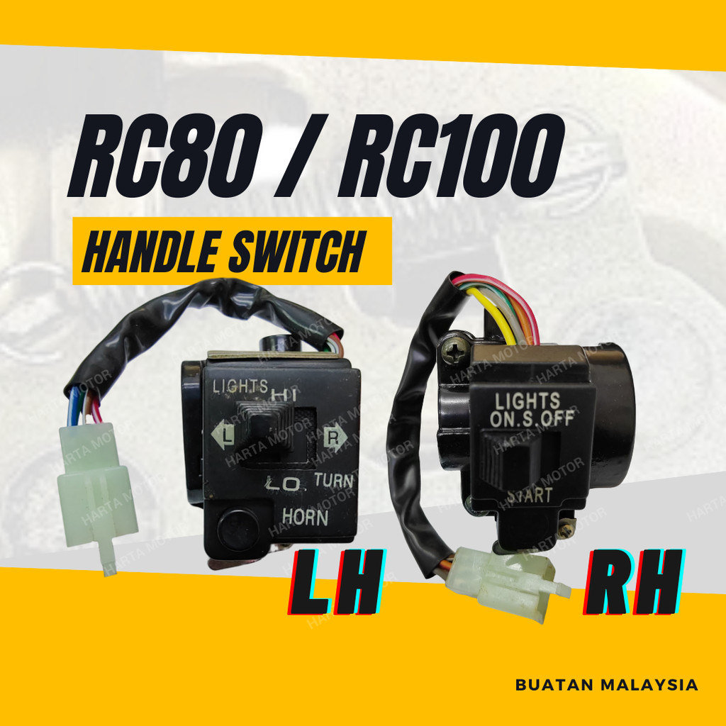 RC80 FRIST MODEL HANDLE SWITCH LH RH SET - LAMP HORN SUIZ SUIS SWIS ...
