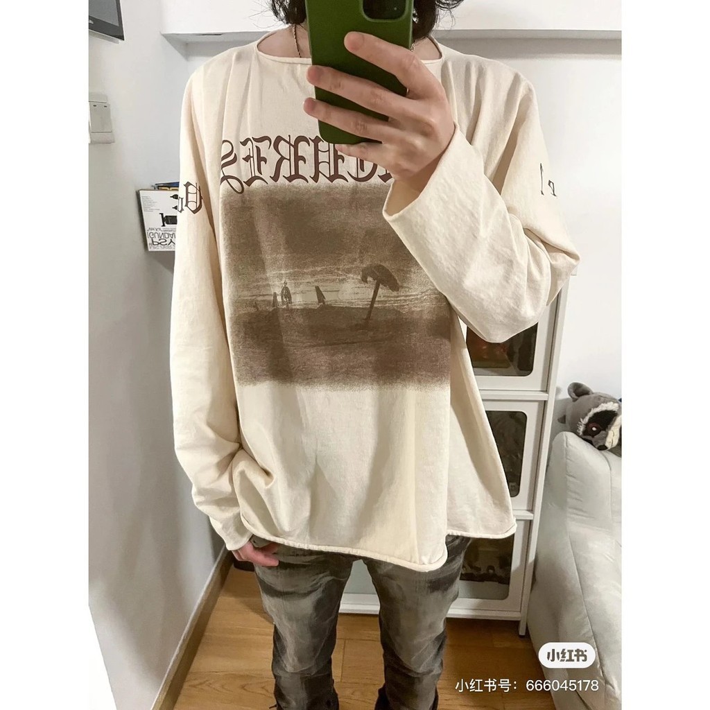 【平本蓮着用】yzy gosha VULTURES ロンT ブラック　サイズ1 YZY GOSHA vultures LONG SLEEVE size 1 tシャツ 平本蓮ファッション