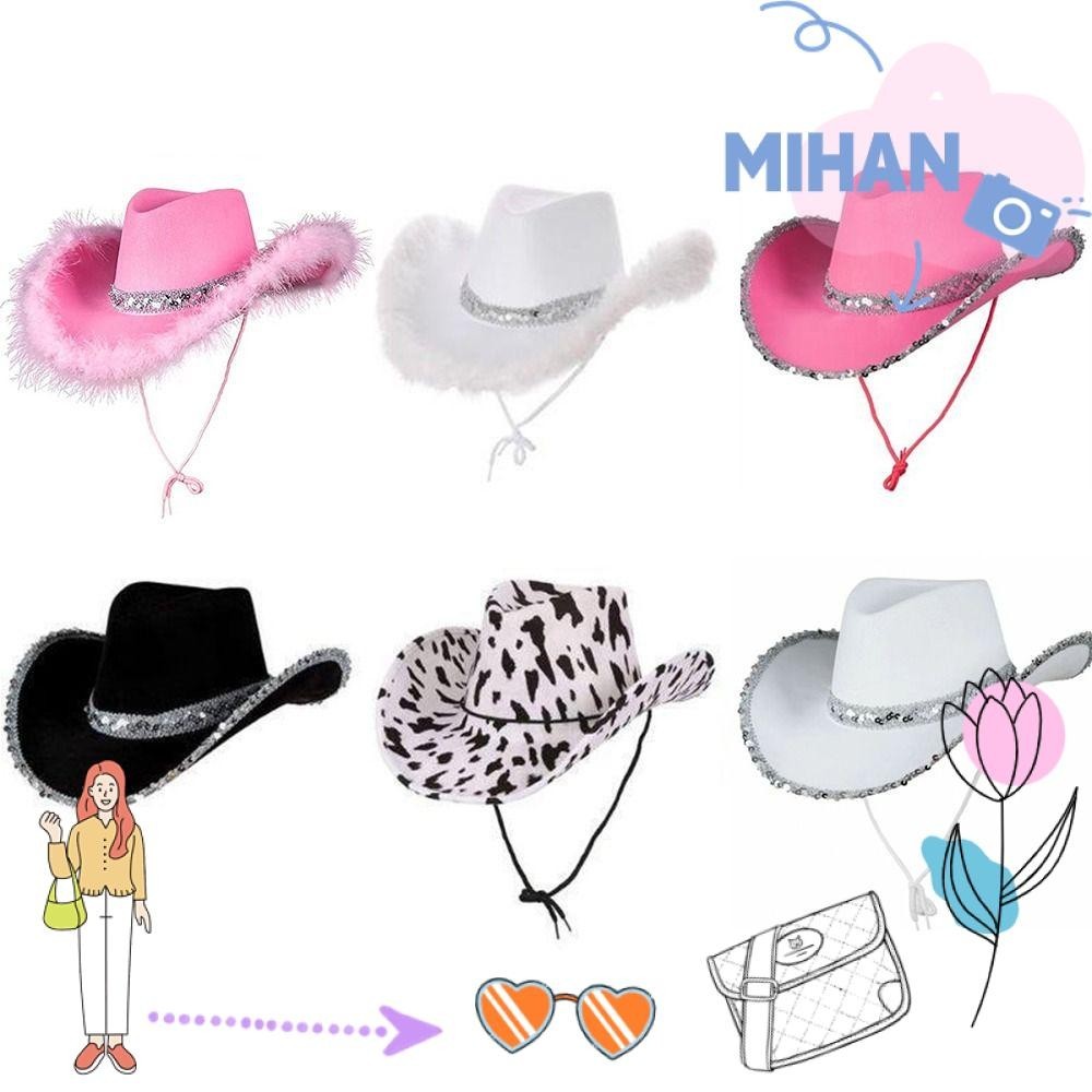 MH Cowboy Hat Funny Sequin Cowboy Accessory Costume Party Performance ...