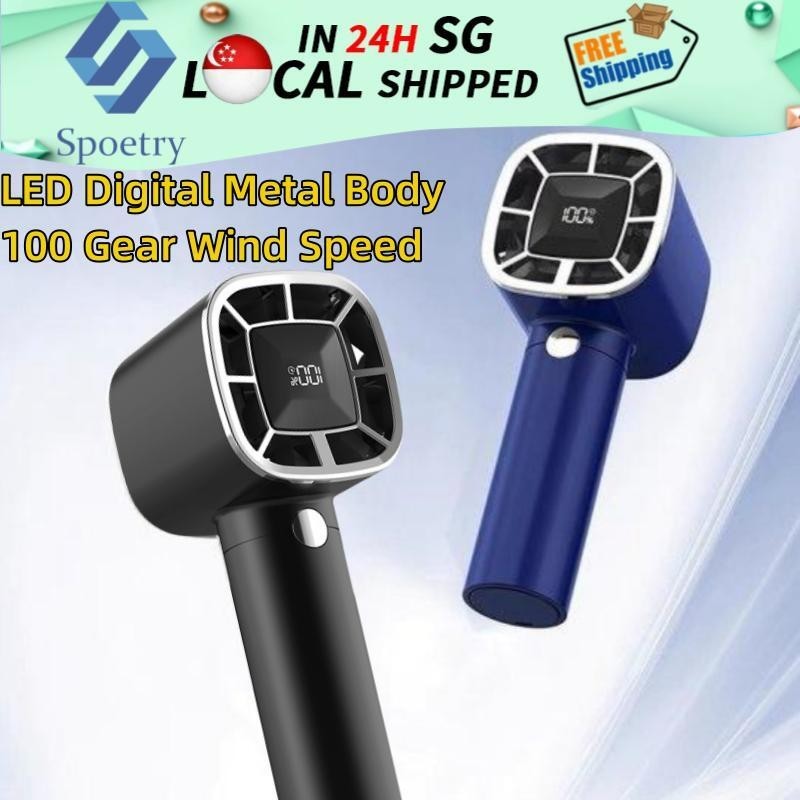 SG Local - 100 Gear Wind Speed Mini Rechargeable Fan Portable Handheld ...