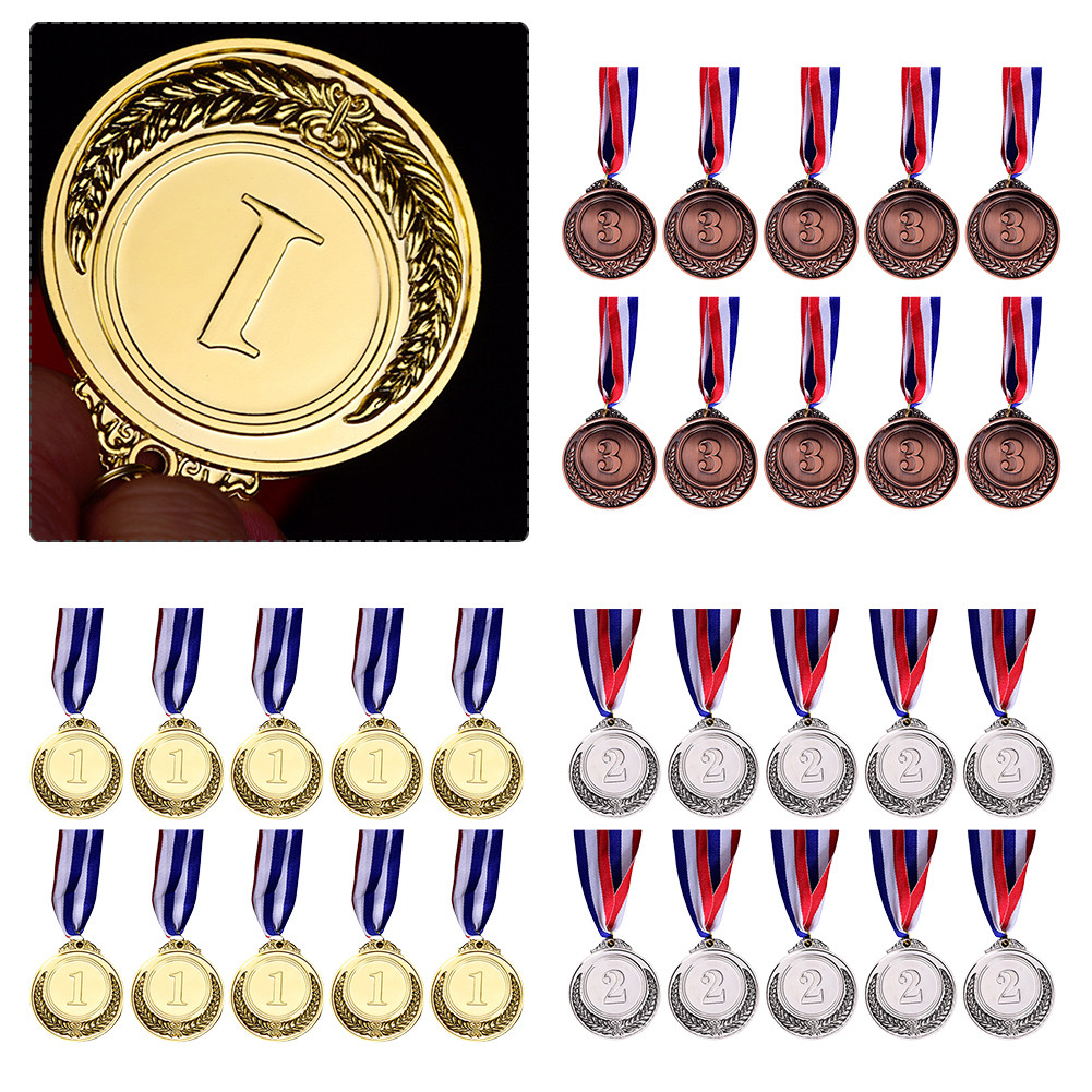 10Pcs Metal Award Medals 2 Inch Winner Reward Badge for Classrooms ...