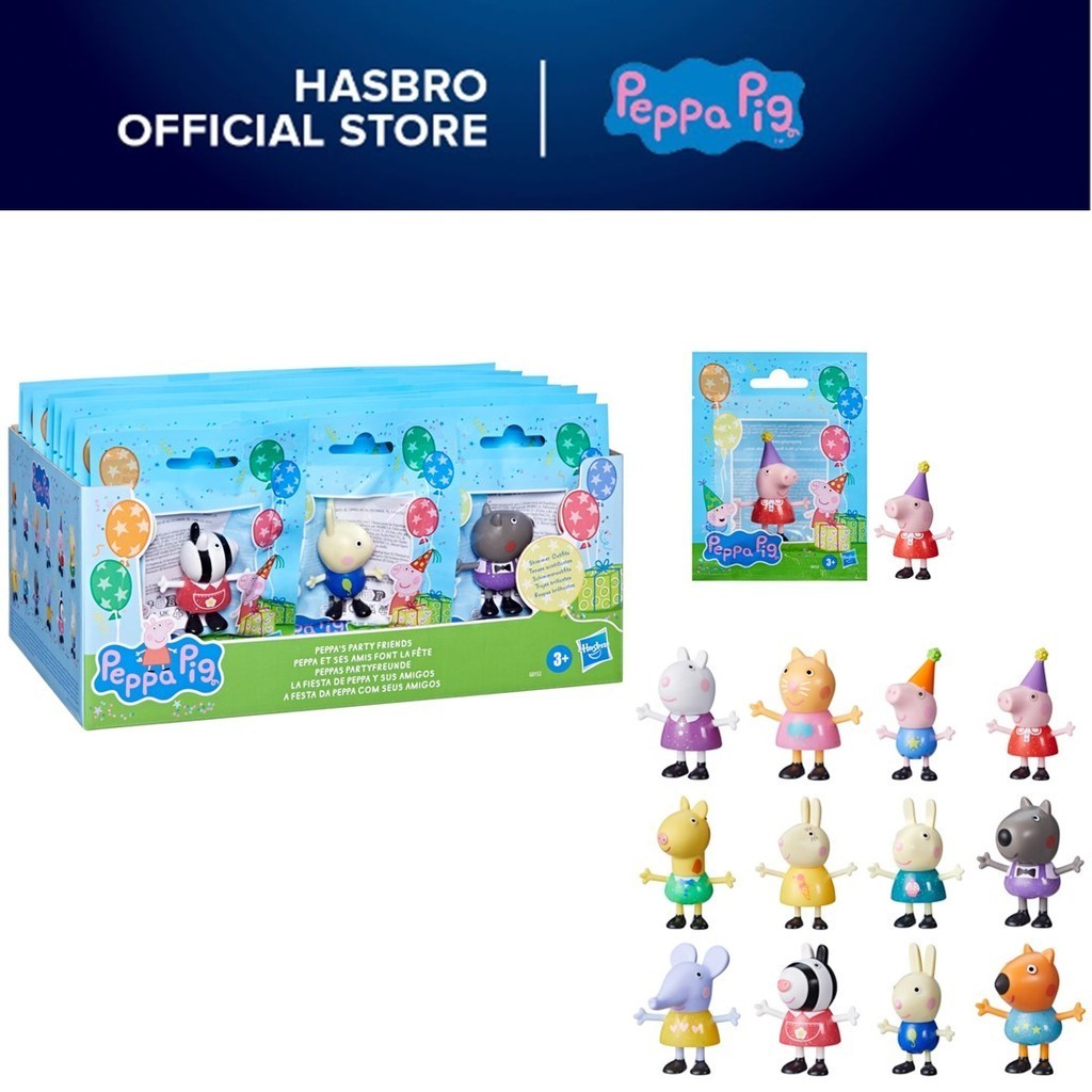 Figurine Peppa Pig Festive - Peppa Et Ses Amis En Tenue De Fête, Lot Surprise Articulé 7,5 Cm