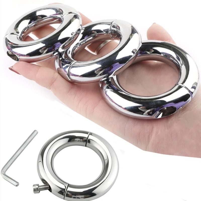 6 Size Men's GG Metal Ring Stainless Steel Load Stretcher Ring ...