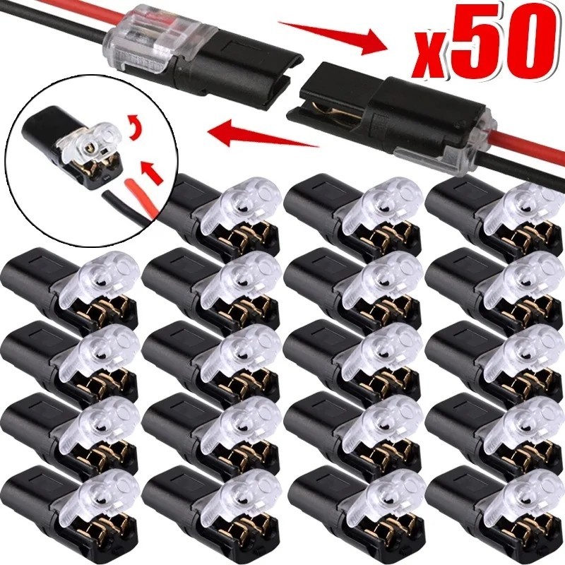 10-50pcs Car Quick Wire Connector 2 Pin Way Plug Car Waterproof ...