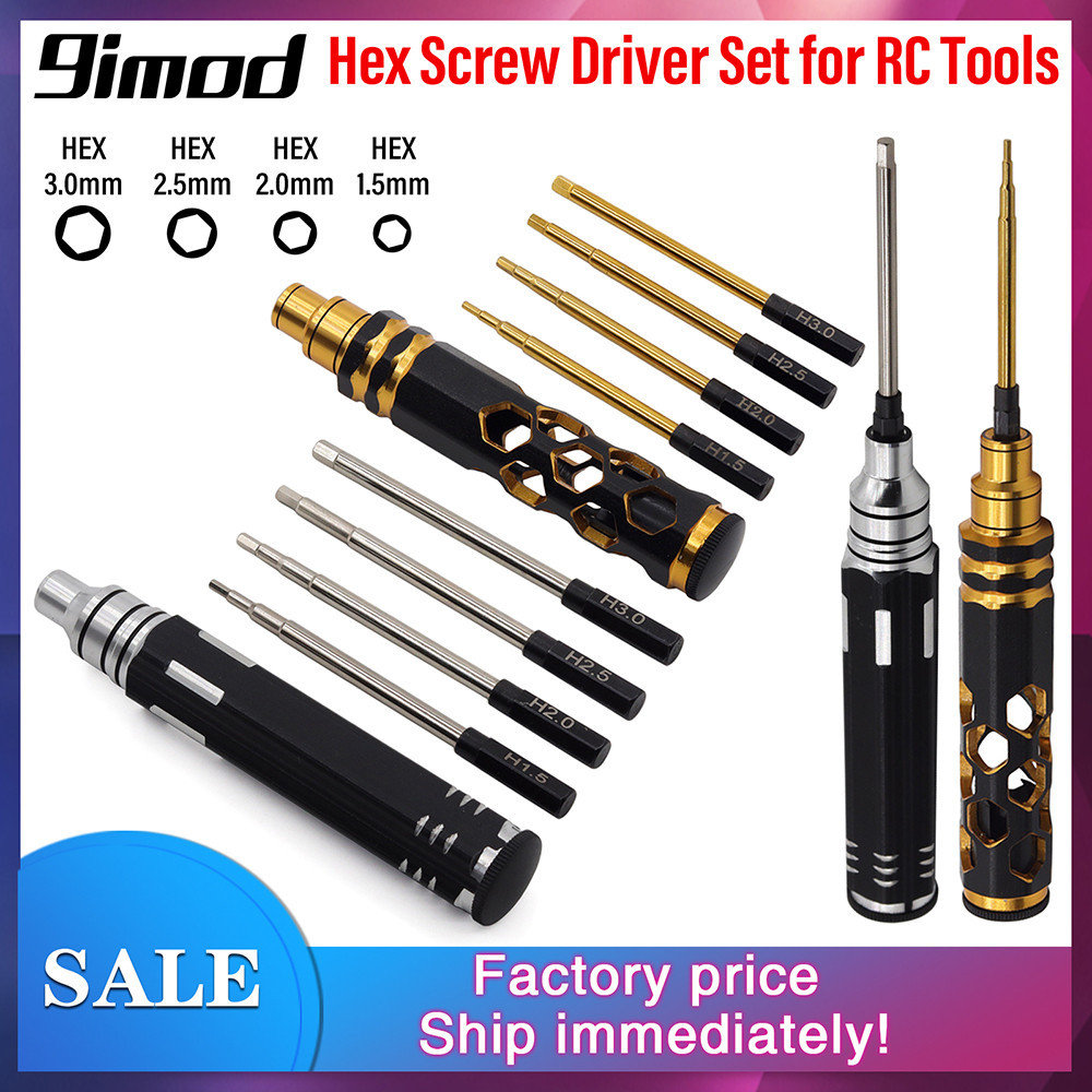 9IMOD RC Hex Driver Set 4-in-1 Hex Allen Screwdriver Kit 1.5/2.0/2.5/3 ...