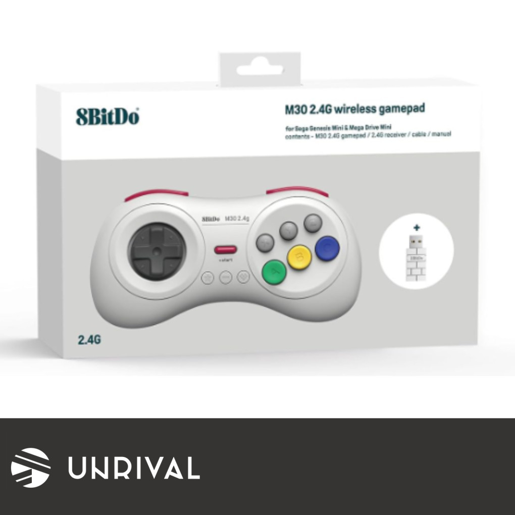 8Bitdo 8BitDo M30 Bluetooth gamepad- R3/Mini White White - Unrival ...