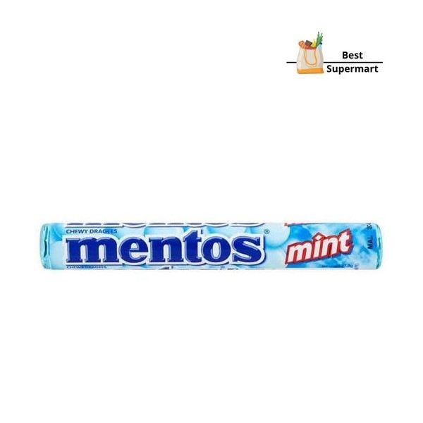 Mentos Mint Flavor Roll Chewy Candy 30g | Shopee Singapore