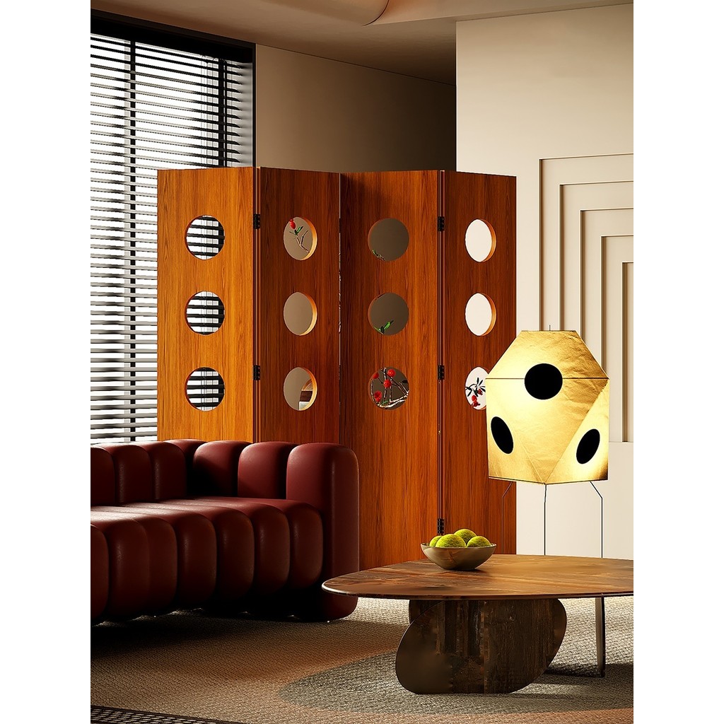 French Style Hollow Screen Partition for Living Room Office Folding ...