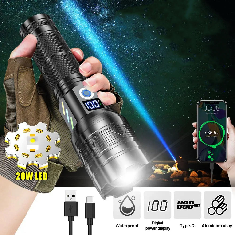 [SG Seller] Usb Flashlight LED flashlight 5-speed Adjustable ...