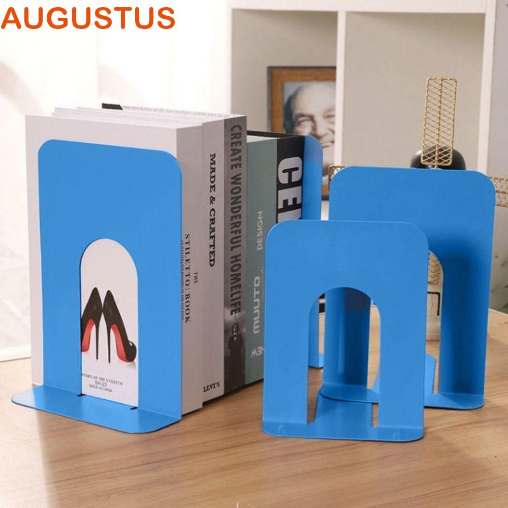 AUGUSTUS Desk Bookends, INS Display Iron Book Stand, Desktop Organizer ...
