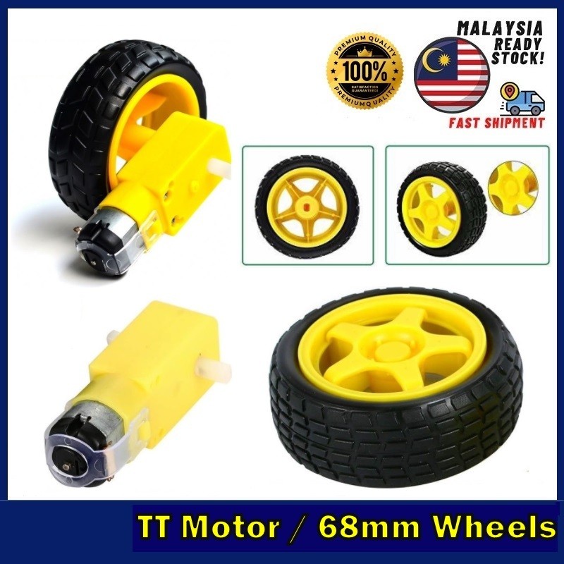 TT Motor / 65mm Wheel for Arduino FYP Project Smart Robot Car Wheels ...
