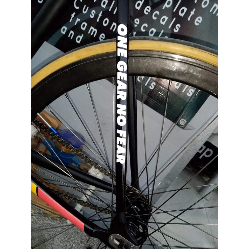 Bike Stickers Fixie One Gear No Fear Stickers Decal for Motorcycle ...