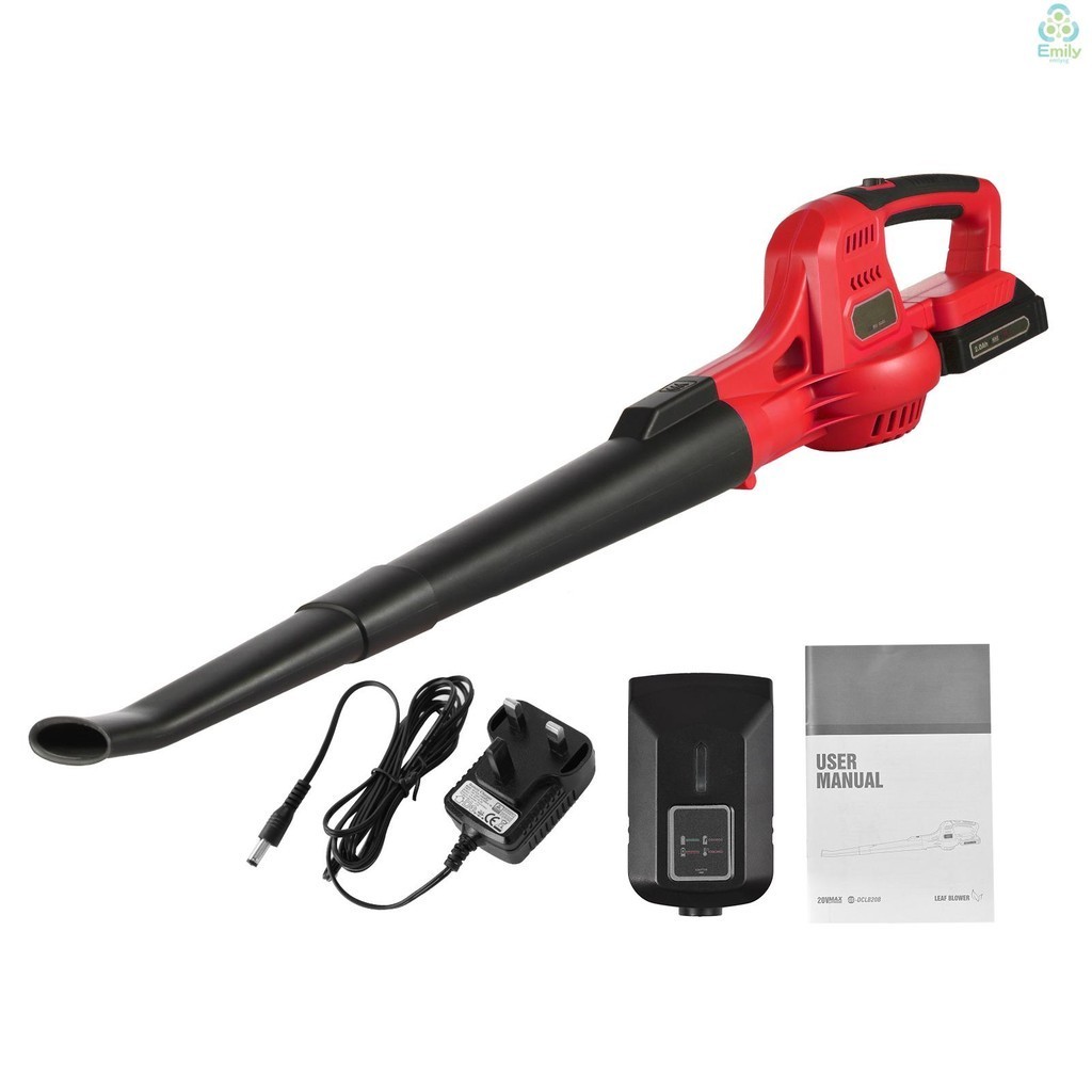 20V Cordless Electric Leaf Blower 2-Speed Control 60MPH/ 130MPH ...