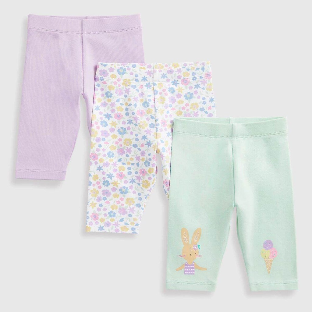 Mothercare Baby Girl Beach Bunny Bunny Cropped Leggings 3 pack Shopee Singapore