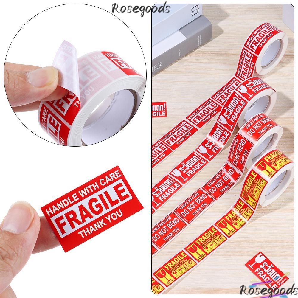 ROSE 250Pcs/roll Fragile Warning Sticker Useful Packaging Mark Office ...