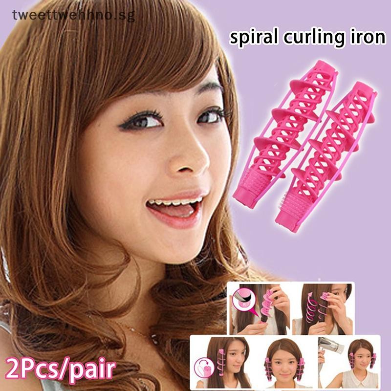 TW 2pcs/set Hair Rollers Magic Spiral Curling Tool Hair Care ...