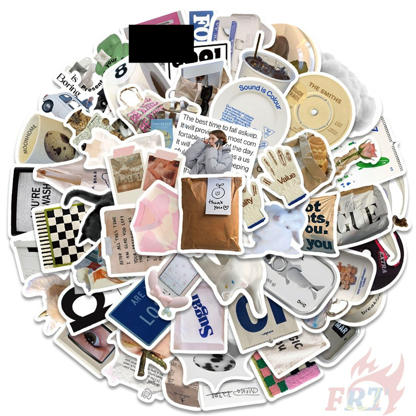 55Pcs/Set Nordic Classical Black & White Style Series 03 Stickers ...