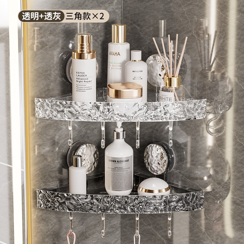 Suction Cup Storage Rack for Bathroom Toilet Wash Basin No-Drill Wall ...