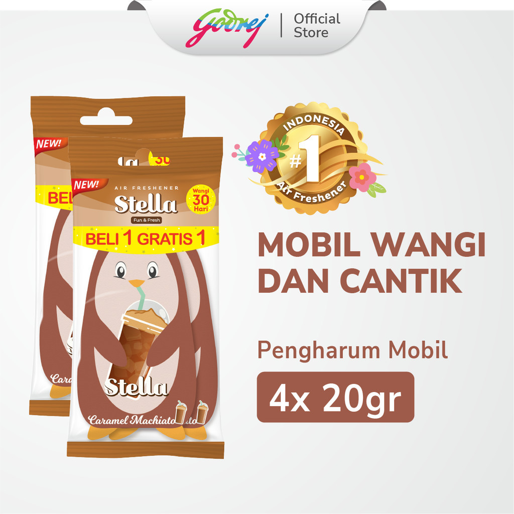 Stella Fun & Fresh Caramel Machiato 20gr Beli 1 Gratis 1 x2 - Pengharum Mobil