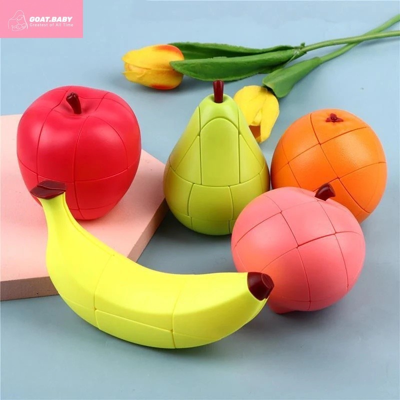 Set De 3 Cubes Magiques Fruits - Citron, Banane, - Puzzle 3D Jouet éducatif Pour Enfants à Partir De 3 Ans - 12