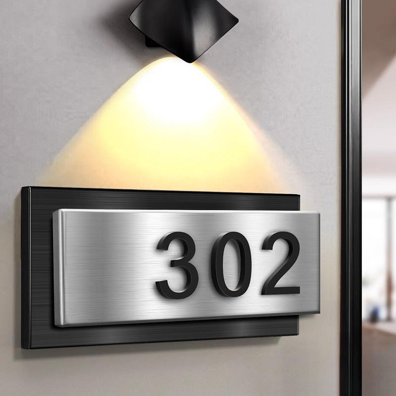 customised unit number door number plate Stainless Steel Door Number ...