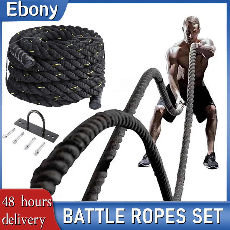 [SG SELLER LOCAL STOCK] Battle Ropes for Strength Training Cross Fit ...