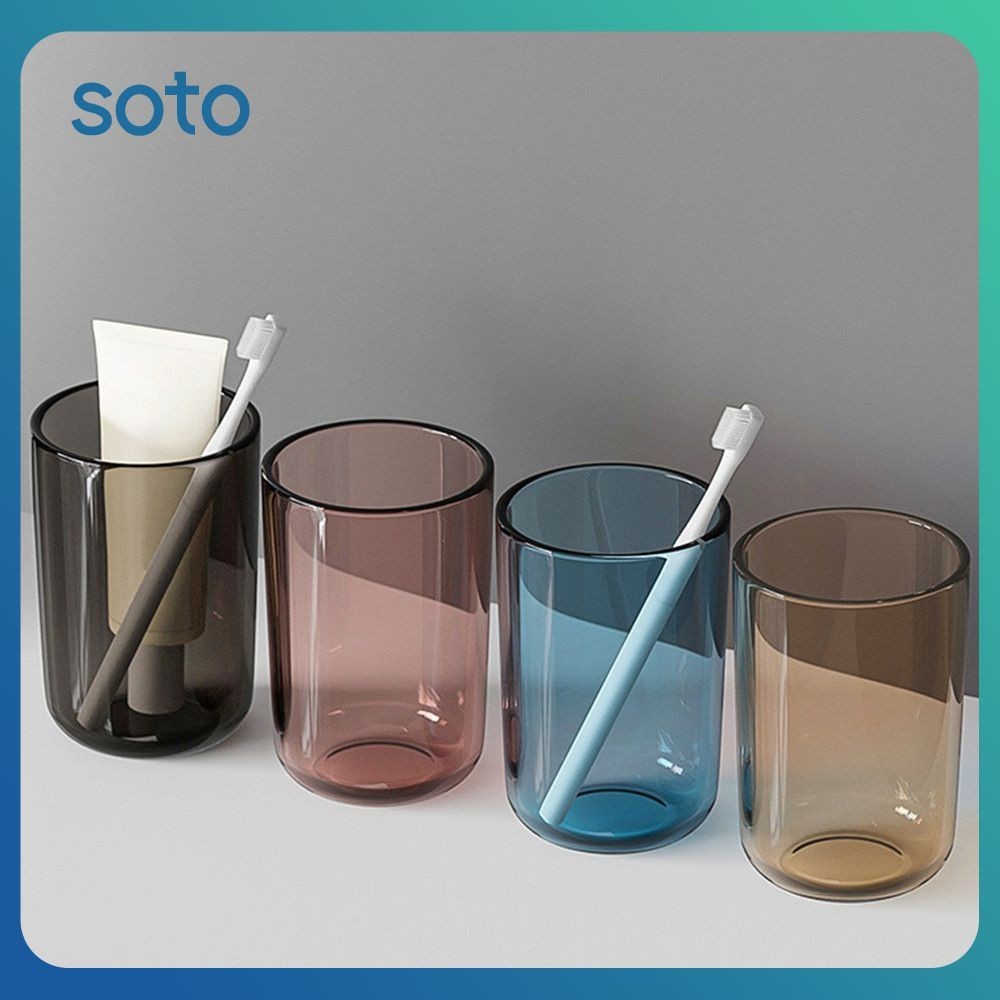 Transparent Mouthwash Cup Simplicity Home Brush Teeth Cup Plastic Tooth ...