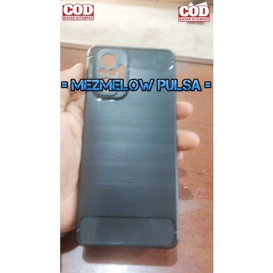 Casing Caseng Softcase Soft Case TPU Fiber Carbon Case Caseng XIAOMI REDMI NOTE 10 4G / XIAOMI REDMI NOTE 10 PRO 4G