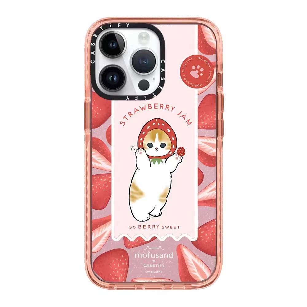 Mofusand Shark Strawberry Orange Cat Casetify Suitable for