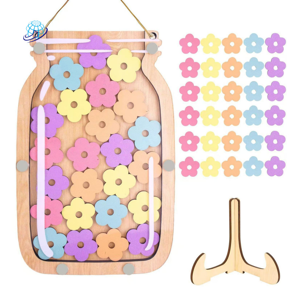de♡ Children Reward Chart Kids Star Reward System Wooden Kids Reward ...