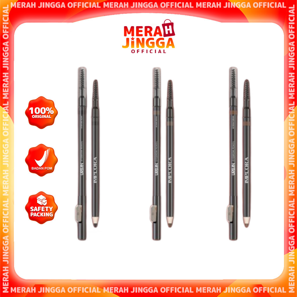 Implora Urban Eyebrow Pencil / Merah Jingga Official