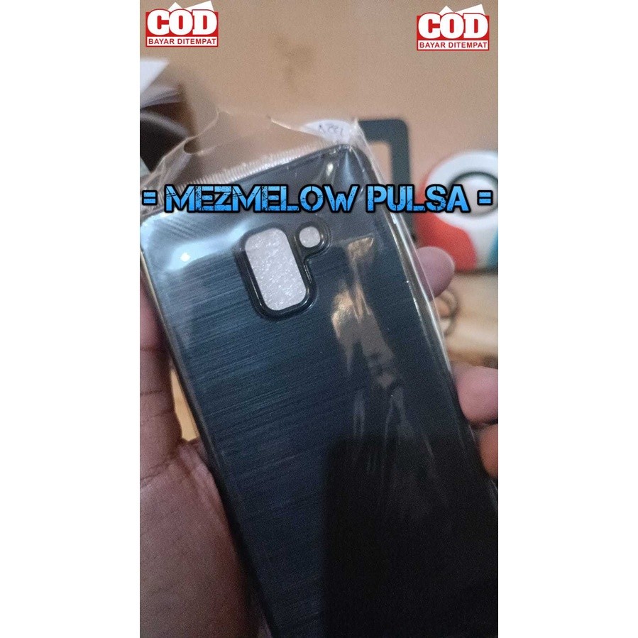 Case Fiber Carbon Silikon Caseng Softcase SAMSUNG A8 PLUS - Gambar 2