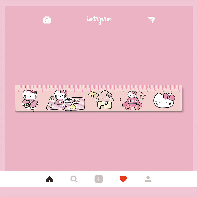 HelloKitty Ruler Stationery Hatsune Miku Student Ruler Acrylic20cm ...