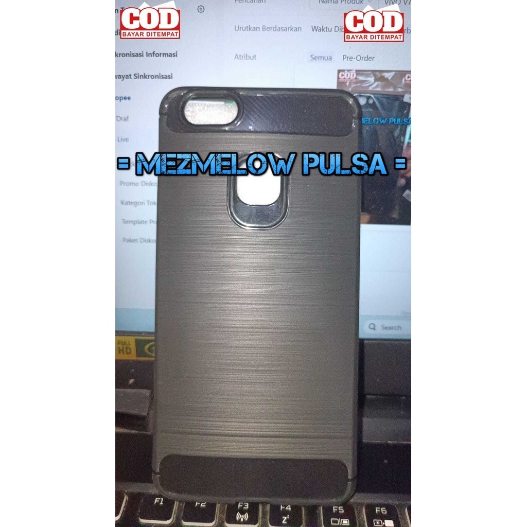 Case Fiber Carbon Silikon Caseng Softcase Soft Case Vivo V7 PLUS / VIVO Y79 - Gambar 3