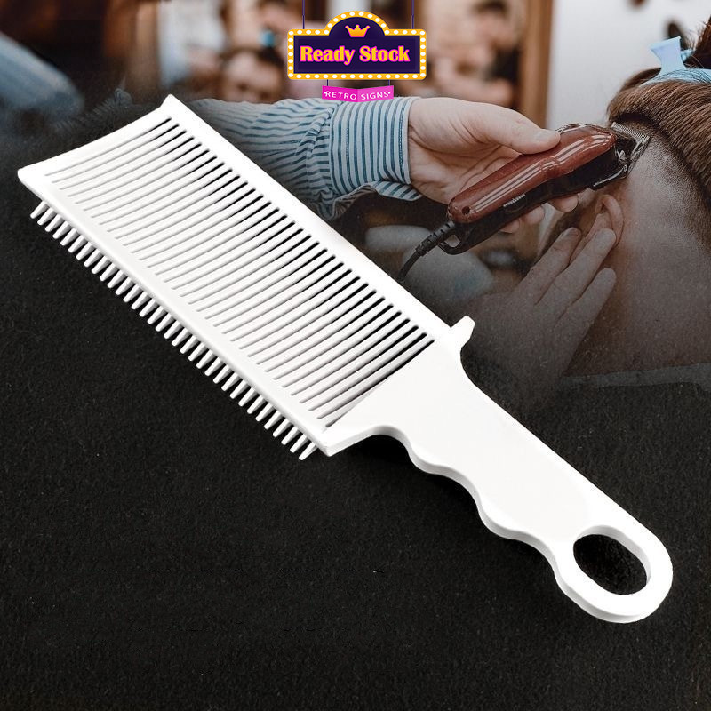 Men's Fade Comb Salon Barber Comb Push Clipper Comb Haircut Comb Flat ...