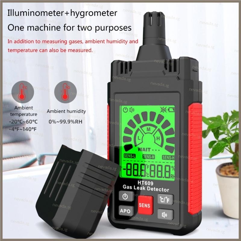 Nevʚ ɞ Combustible Gas Sniffer Tester Sensor Monitor with 3 Color ...