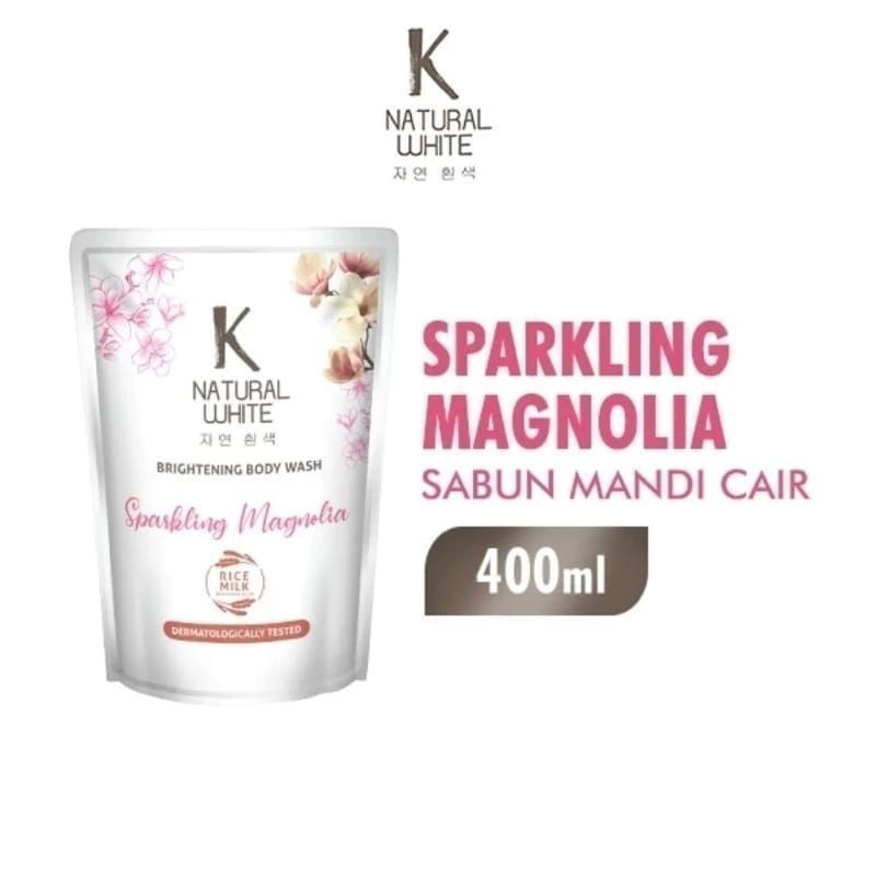 K Natural White Body Wash Refill 400ML / Merah Jingga Official - Gambar 2