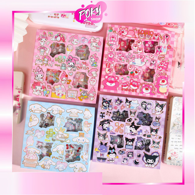 POKY - 5872 100-sheet Stickers Cute Korean Cartoon Stickers Waterproof ...