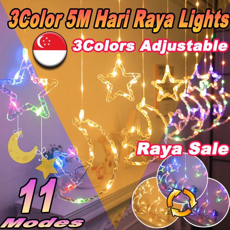11modes 5Meter Lampu raya LED Fairy lights outdoor Curtain Lamp lampu ...
