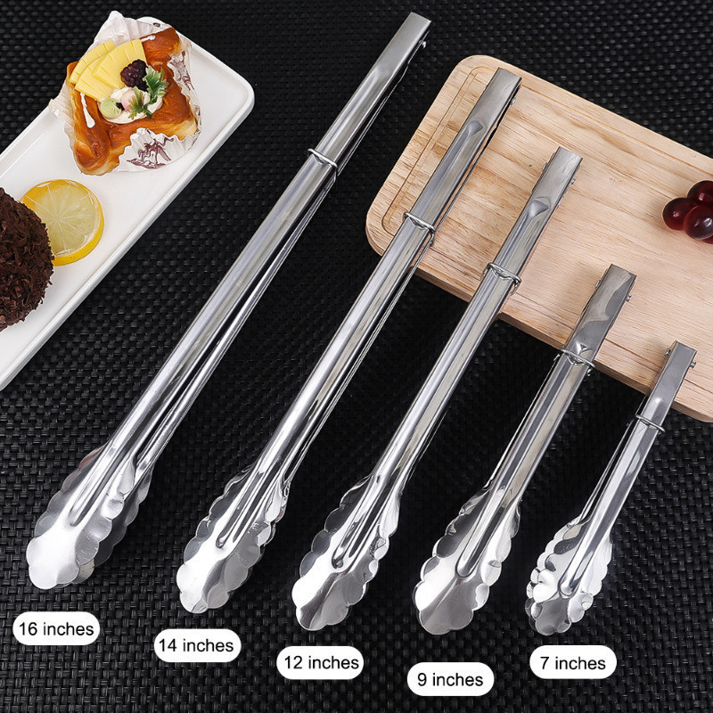Stainless Steel Food Tongs - Outdoor Meat Barbecue Carbon Clip - BBQ ...