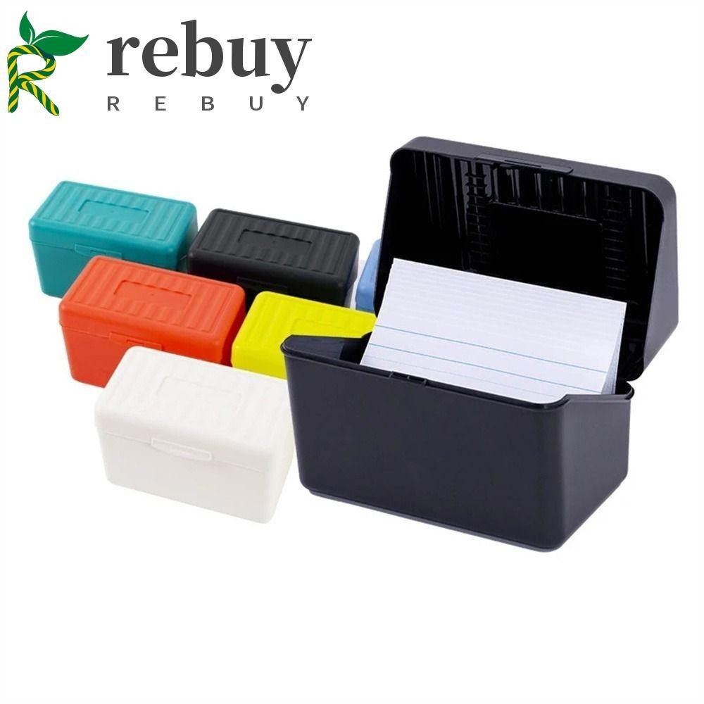 REBUY Card Storage Box, Large Capacity Solid Colour Business Card ...